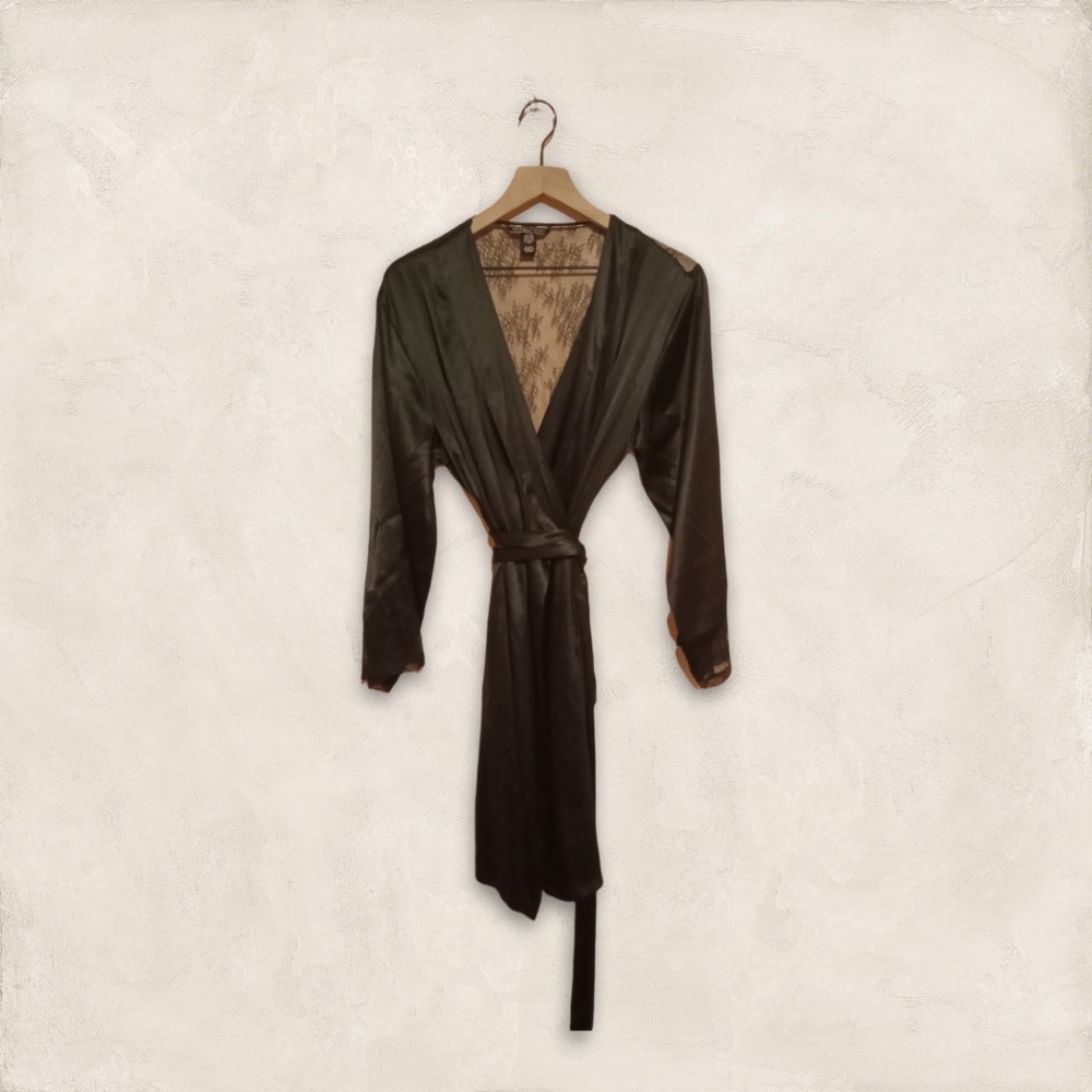 vintage victoria secret satin robe